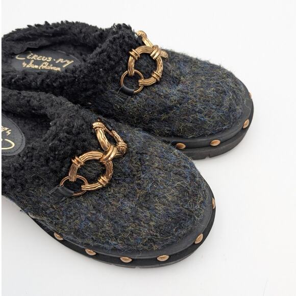 Circus NY Annie Faux Shearling Lined Clog Women's Black Size US7.5M EU38 - Picture 11 of 11